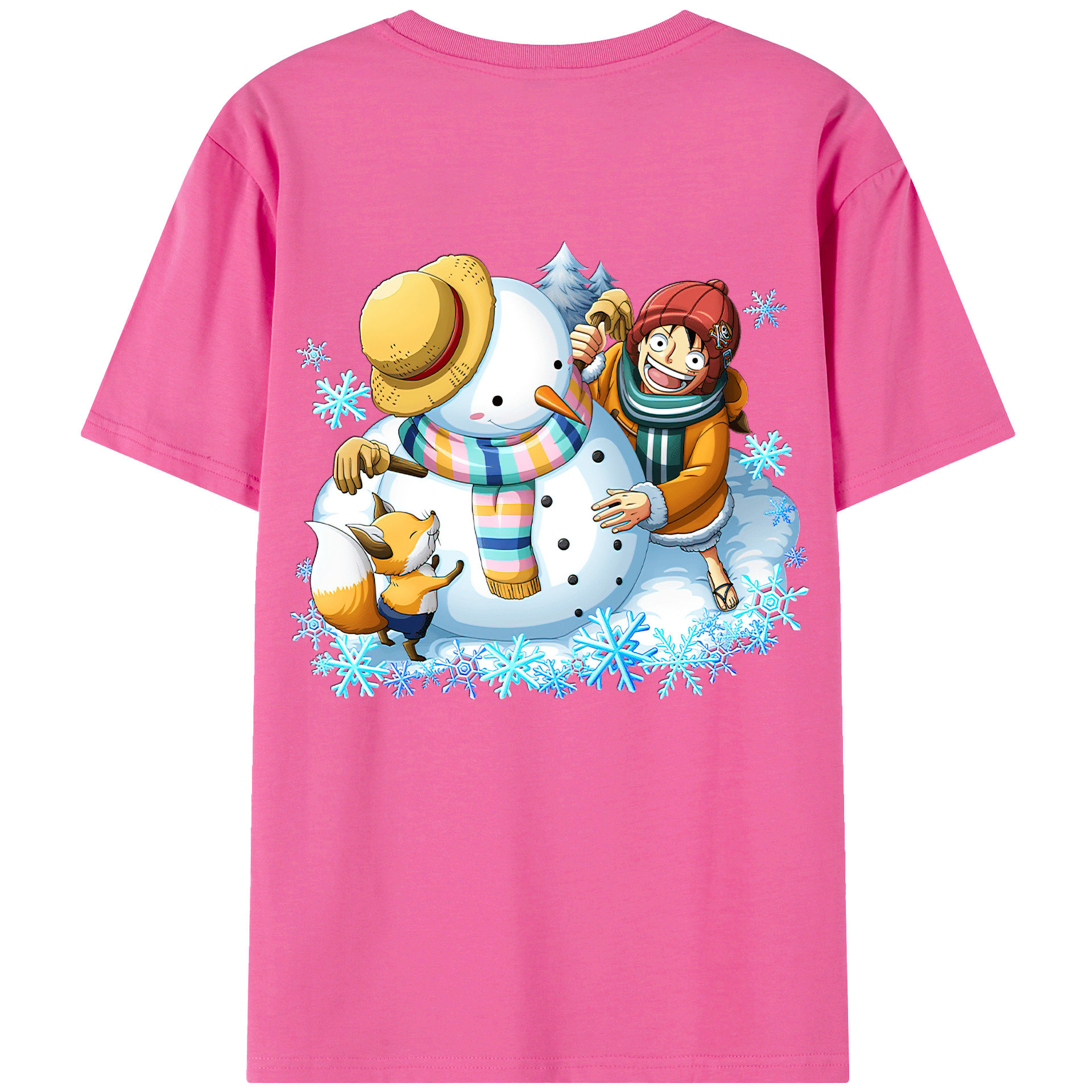 ワンピース モンキー・D・ルフィ ONE PIECE Monkey D. Luffy レディース半袖Tシャツ(バックプリント)